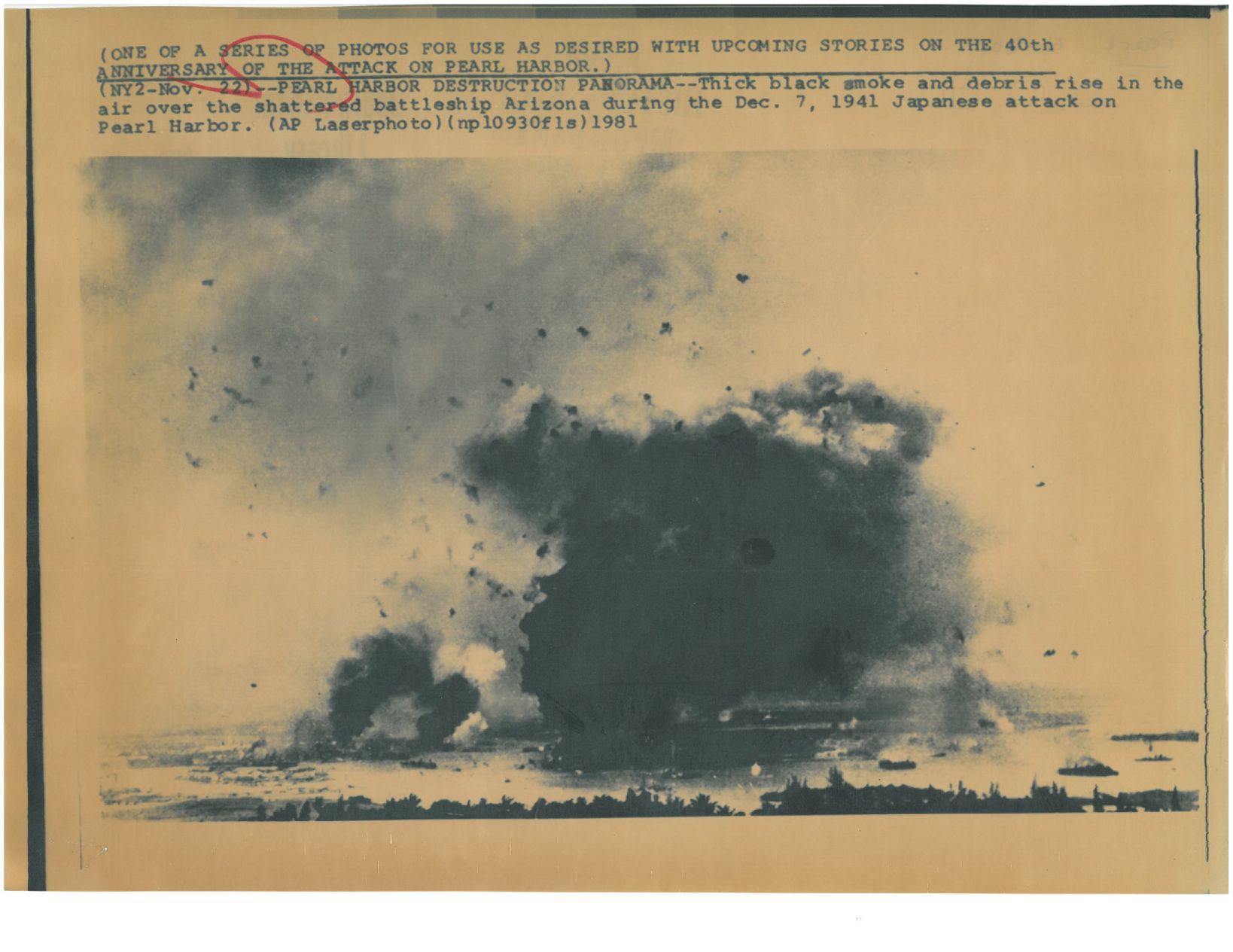 USS Arizona under attack